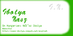 ibolya nasz business card